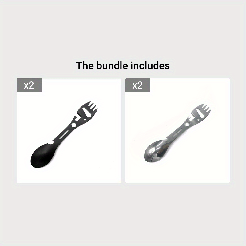 10-in-1 Multi-Functional Stainless Steel Spork Camping Tool