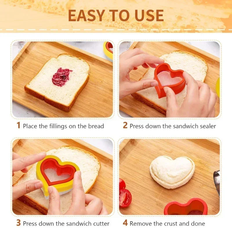 Fun-Shaped Sandwich & Cookie Cutter Set for Kids’ Lunches