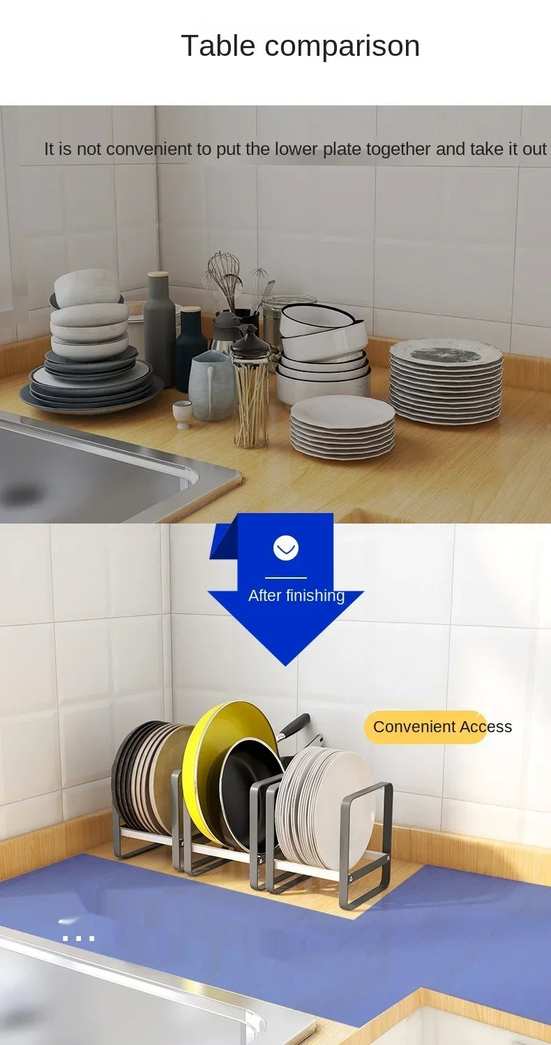 Dish Drying Rack for Plates, Bowls & Storage Accessories