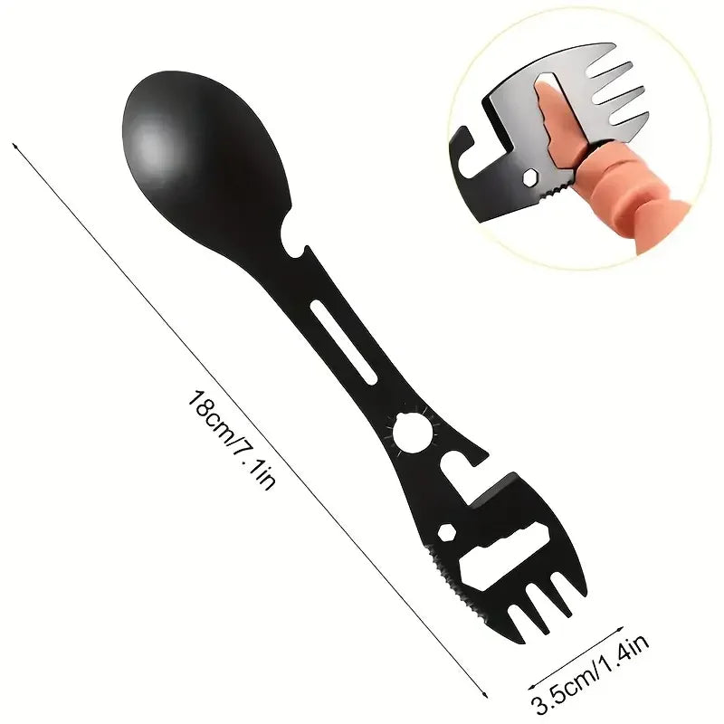 outdoor SurvivorPro 3-in-1 Outdoor Fork Spoon & Bottle Opener