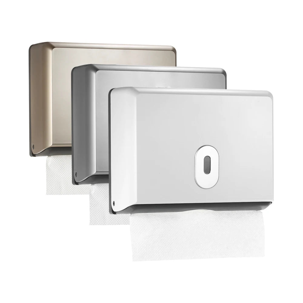 Wall-Mounted Tissue Dispenser – ABS Rectangular Paper Towel Holder | Bathroom, Home & Car Organizer for Multifold Tissues