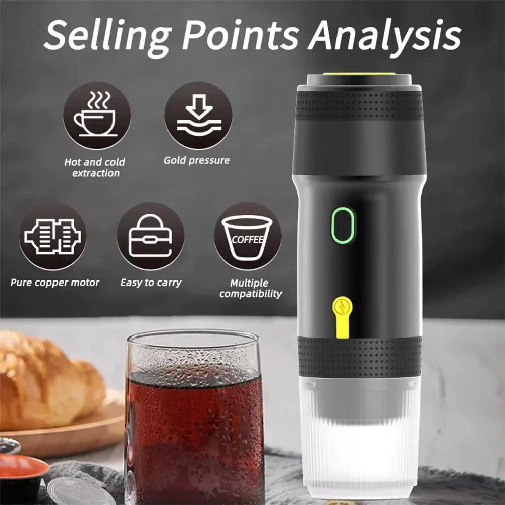 Portable Wireless Heating Coffee Maker - 60ml