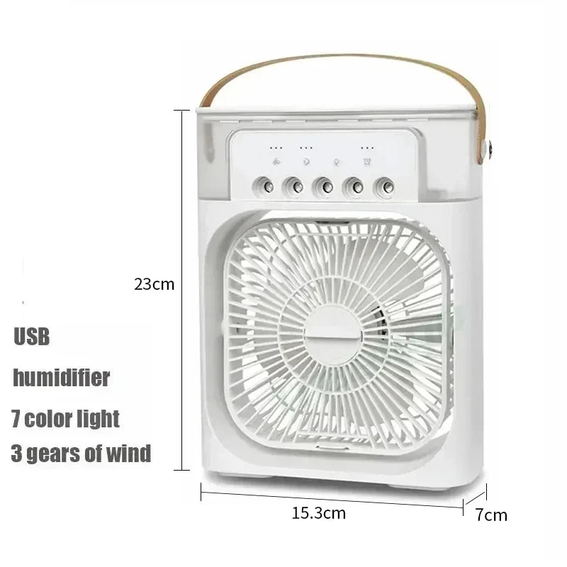 3-in-1 Mini Kitchen Air Cooler Fan – Portable AC, Humidifier & LED Light