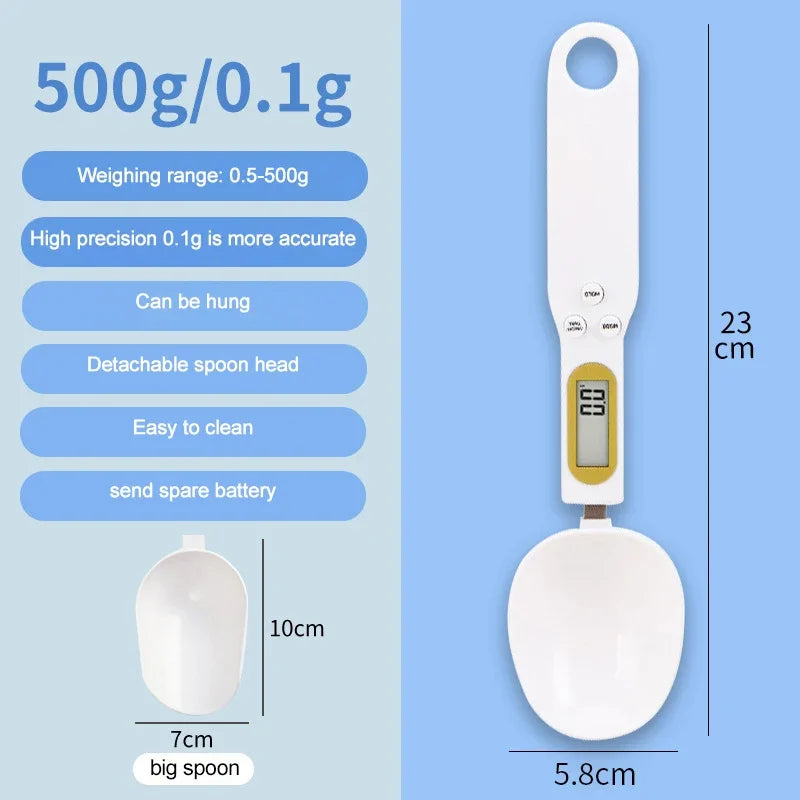 Digital Spoon Kitchen Scale | 500g 0.1g USB Rechargeable