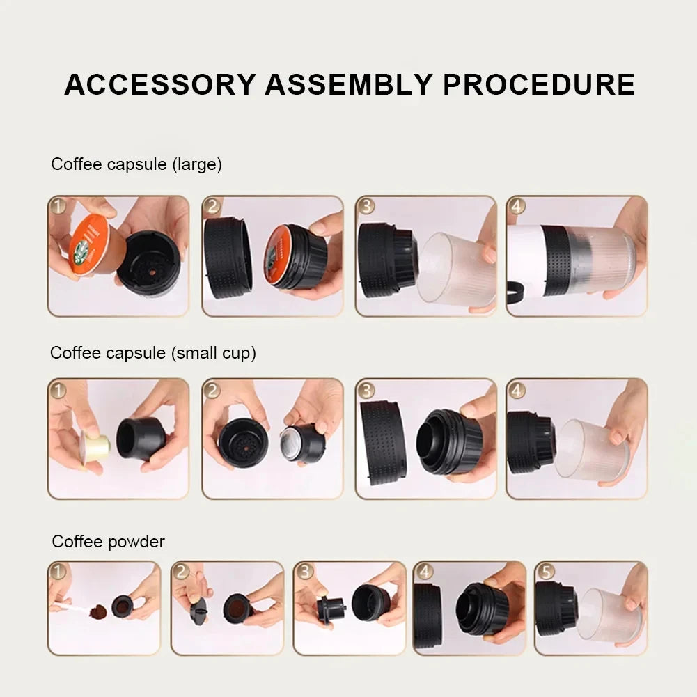 Portable Wireless Heating Coffee Maker - 60ml