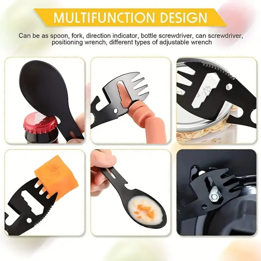 outdoor SurvivorPro 3-in-1 Outdoor Fork Spoon & Bottle Opener