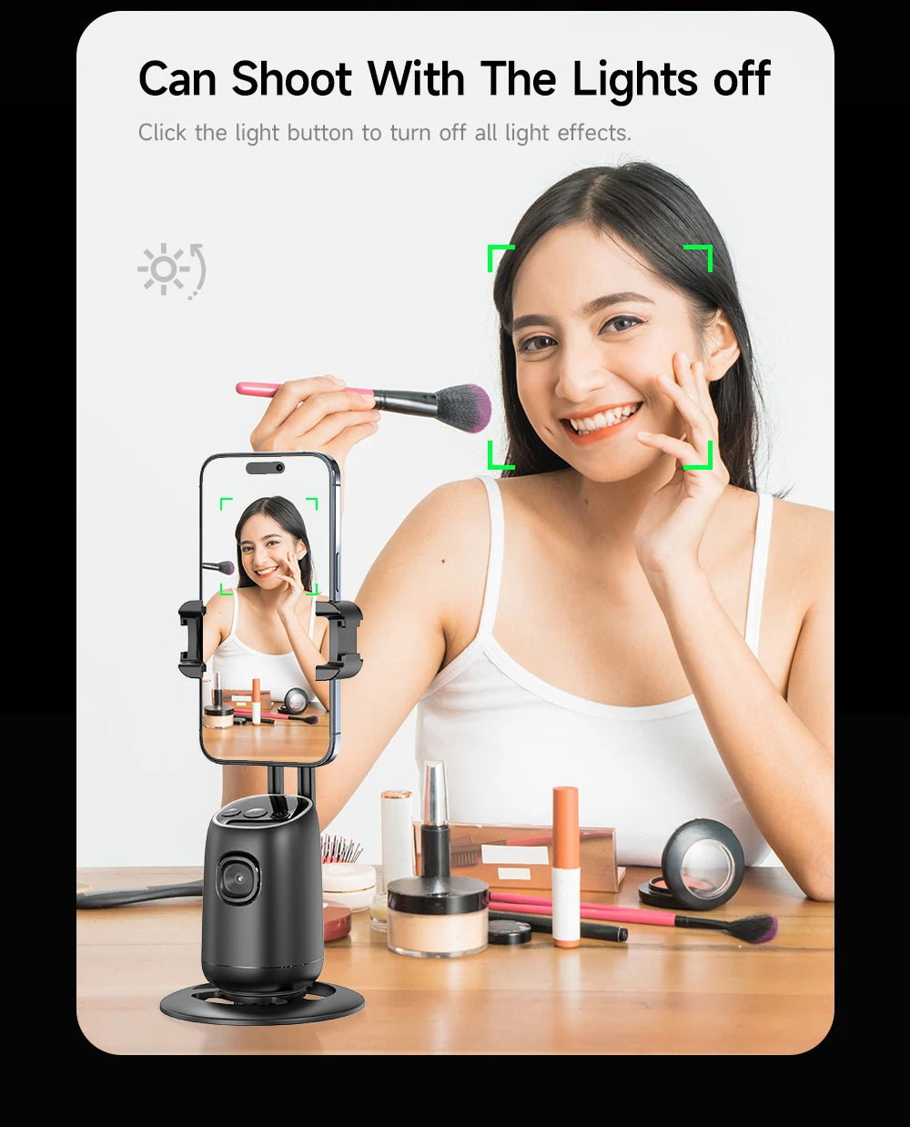 360° AI Tracking Gimbal Stabilizer for Vlogs & TikTok