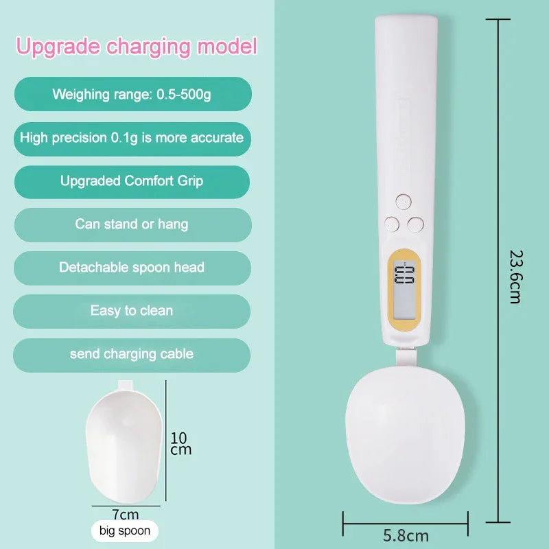 Digital Spoon Kitchen Scale | 500g 0.1g USB Rechargeable