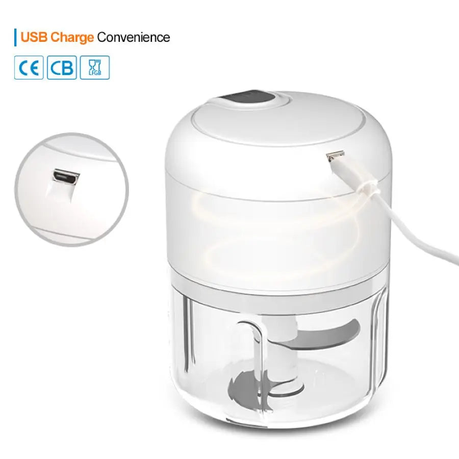 250ml Rechargeable Mini Electric Food Chopper – Portable Kitchen Garlic, Vegetable & Spice Blender | Small Food Processor