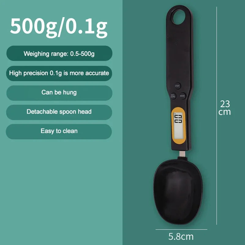 Digital Spoon Kitchen Scale | 500g 0.1g USB Rechargeable