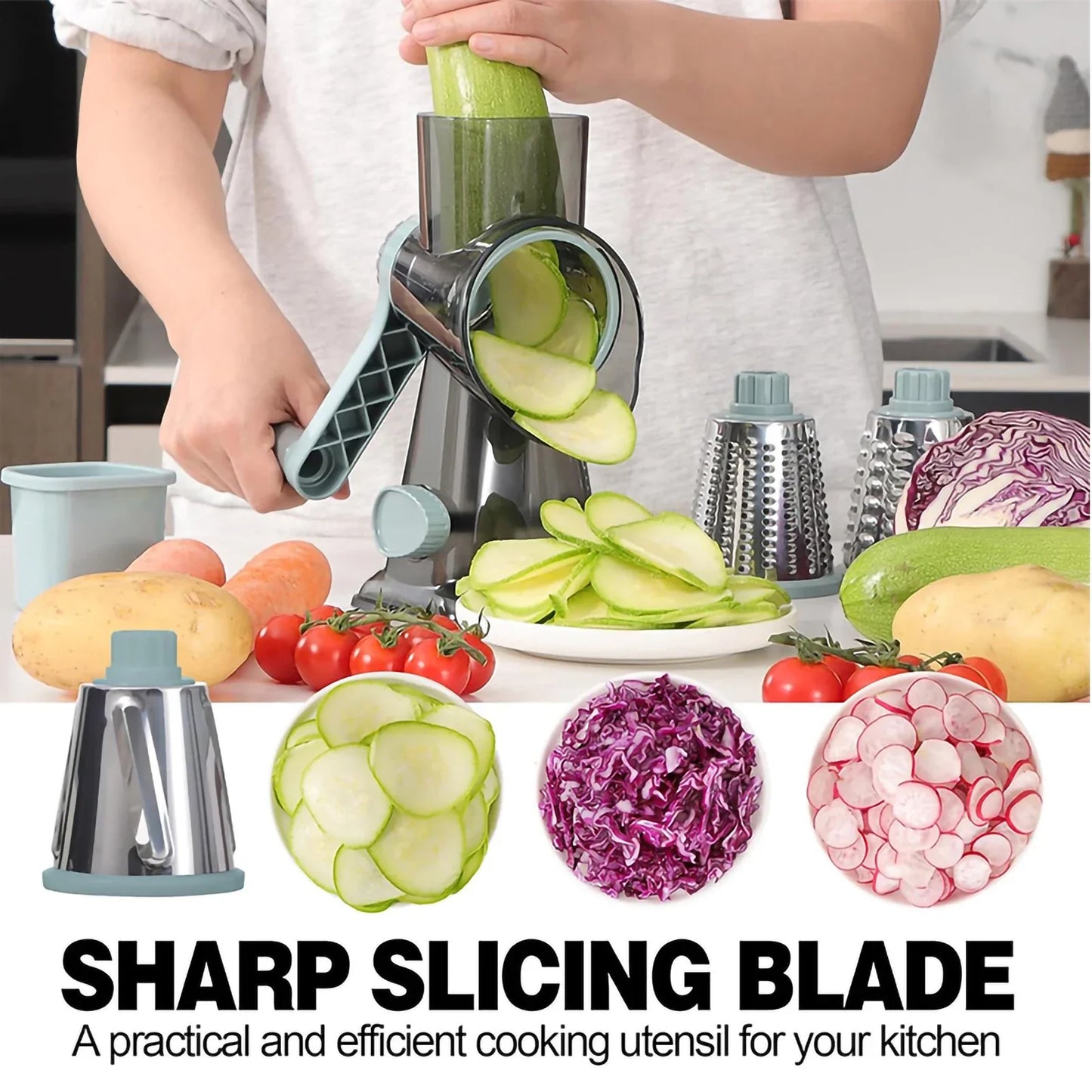 3 in 1 Cheese Grater - Fast Food Prep Tool