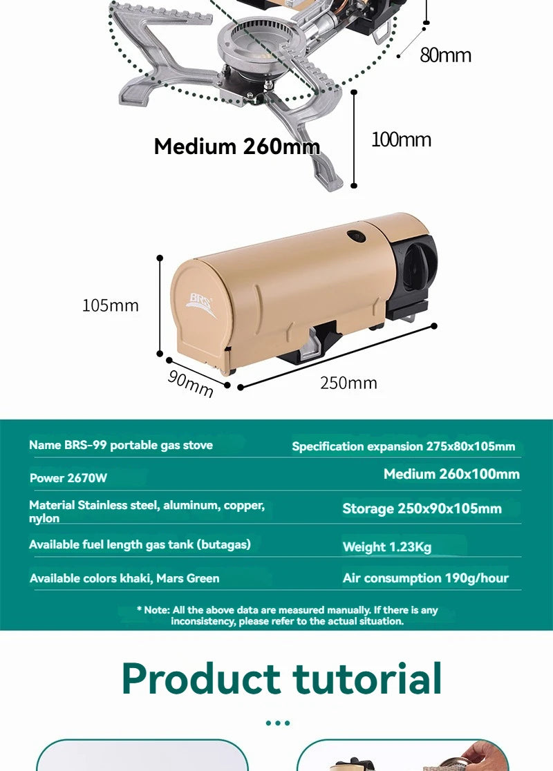Portable Folding Butane Stove | High-Fire Outdoor Gas Stove