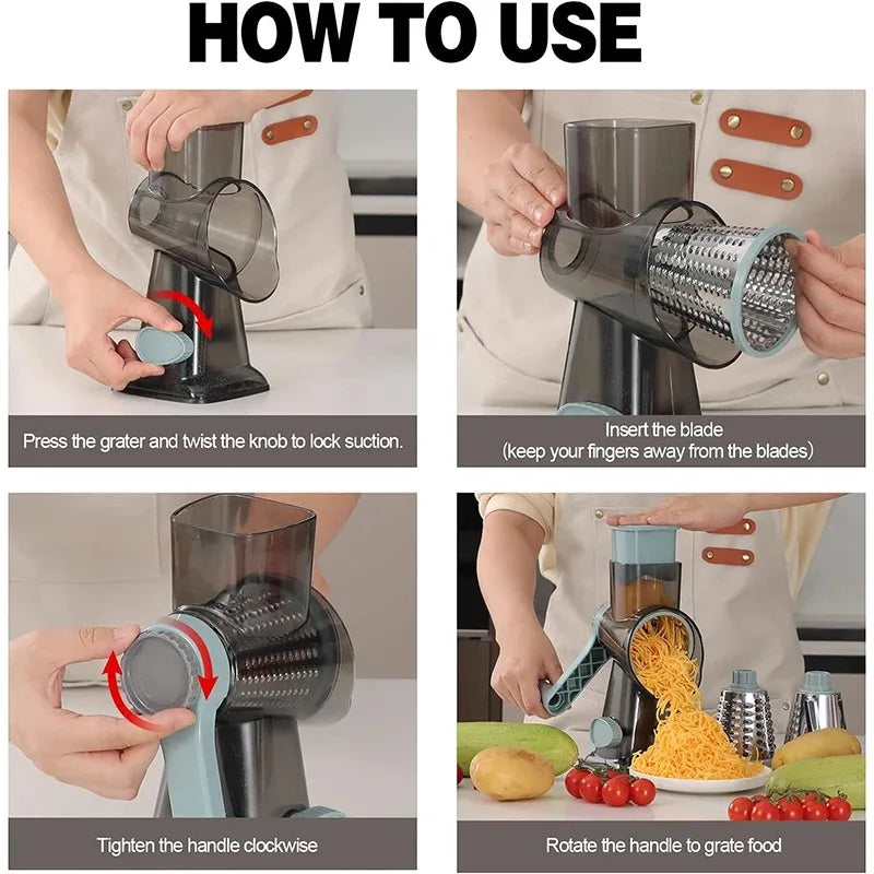 3 in 1 Cheese Grater - Fast Food Prep Tool