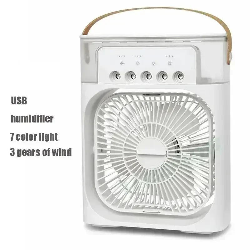3-in-1 Mini Kitchen Air Cooler Fan – Portable AC, Humidifier & LED Light