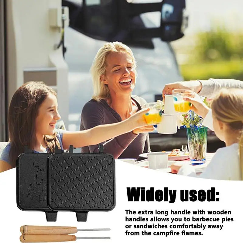 Portable Camping Sandwich Maker - Double Sided Toaster