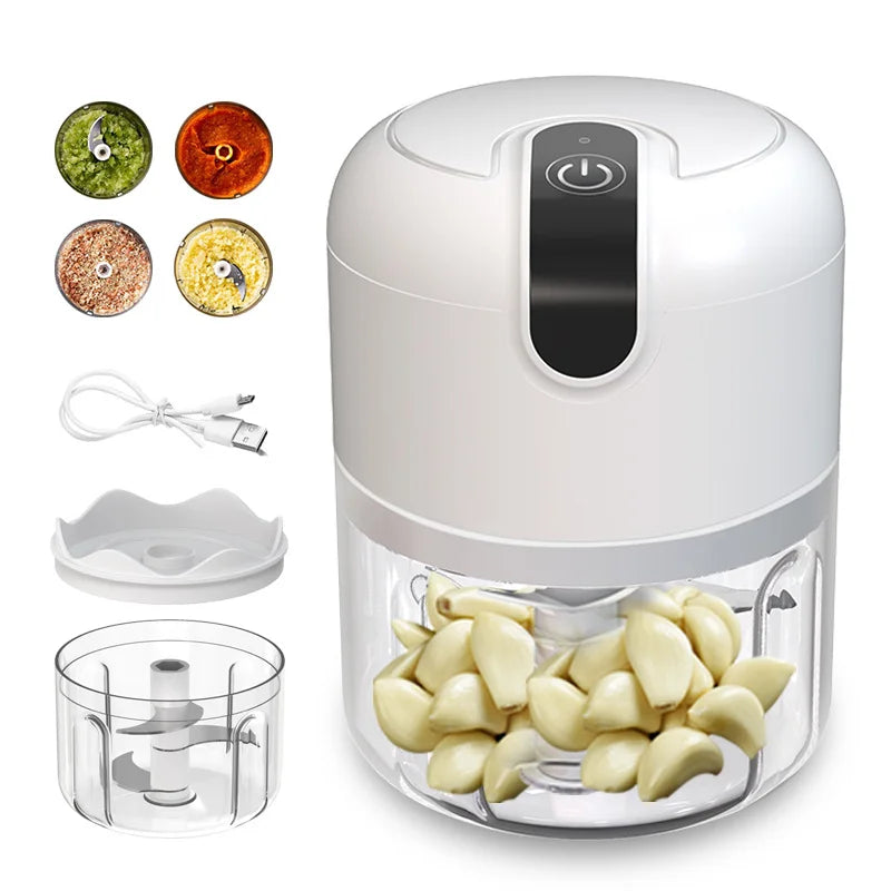 250ml Rechargeable Mini Electric Food Chopper – Portable Kitchen Garlic, Vegetable & Spice Blender | Small Food Processor
