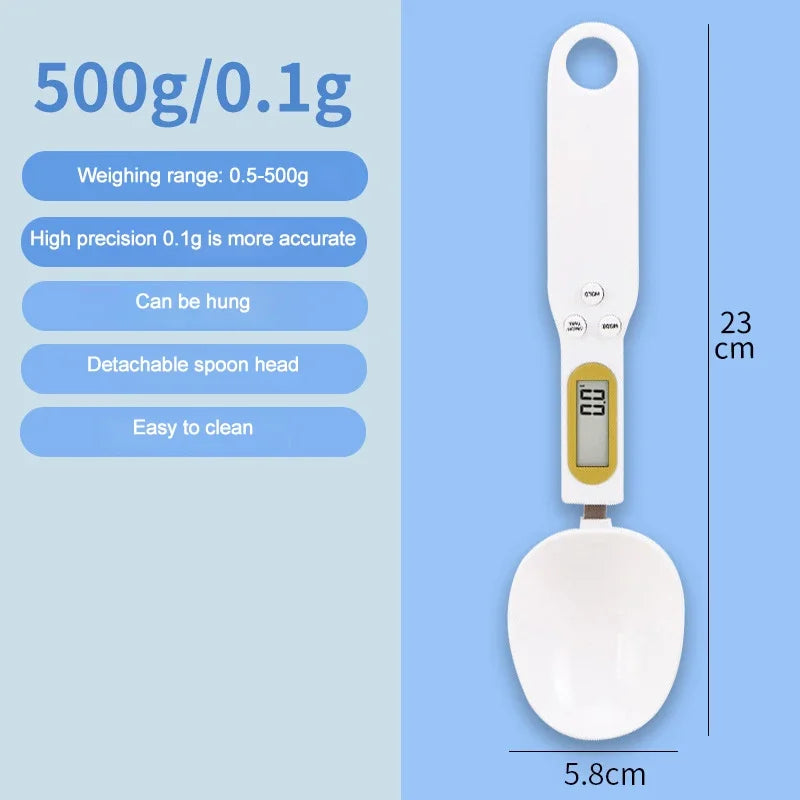 Digital Spoon Kitchen Scale | 500g 0.1g USB Rechargeable