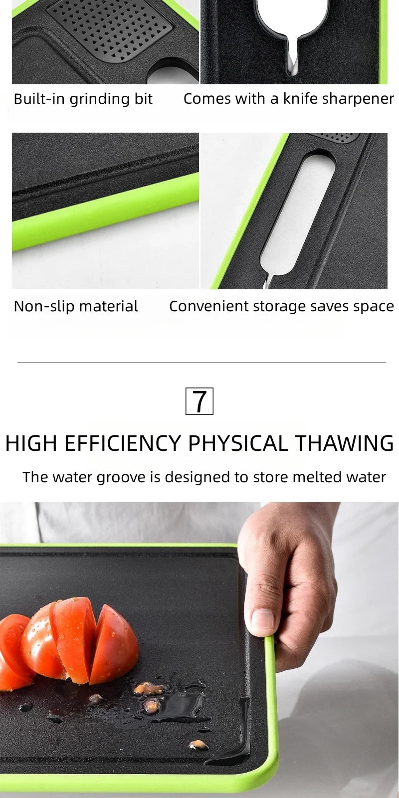 Double-Sided Cutting Board | Versatile & Non-Slip
