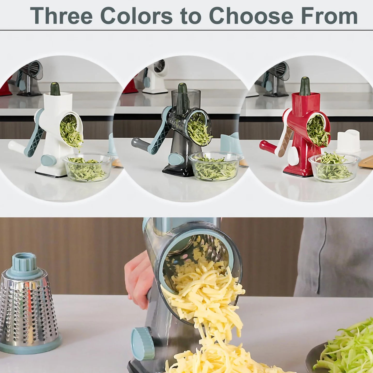 3 in 1 Cheese Grater - Fast Food Prep Tool