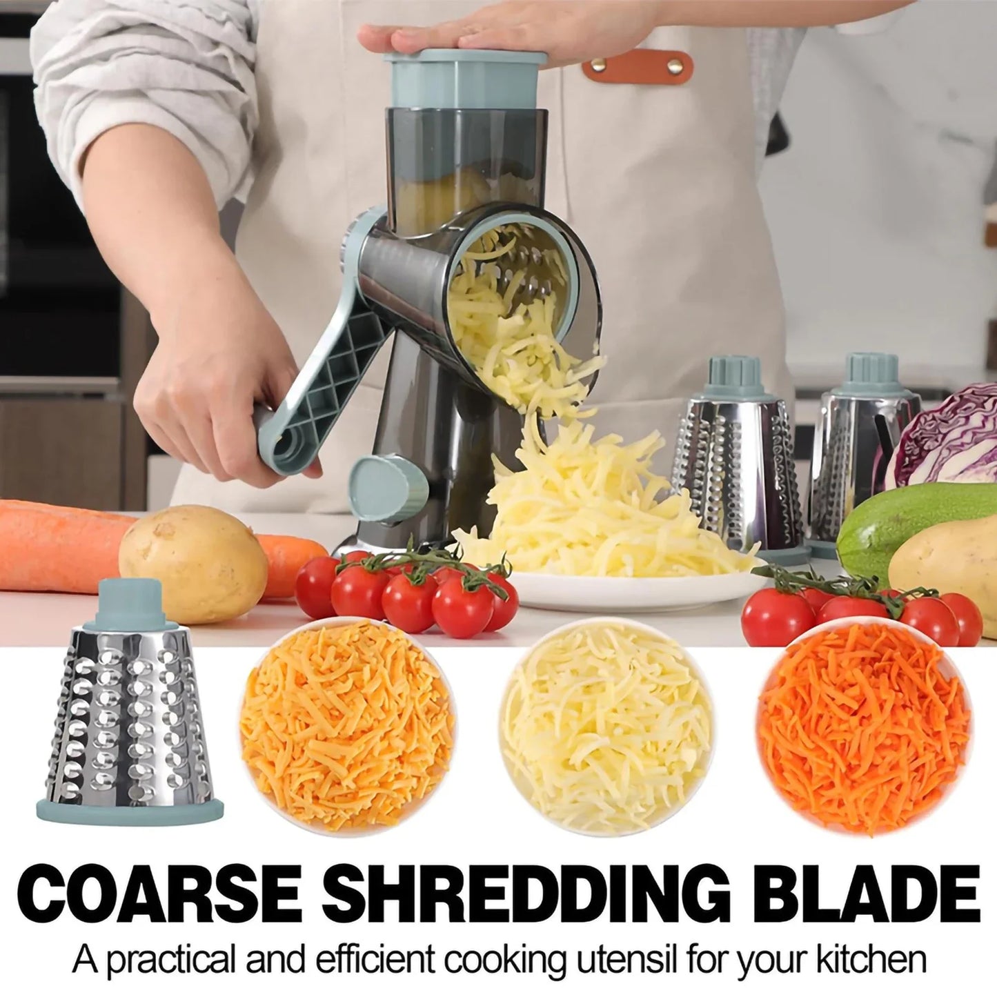 3 in 1 Cheese Grater - Fast Food Prep Tool