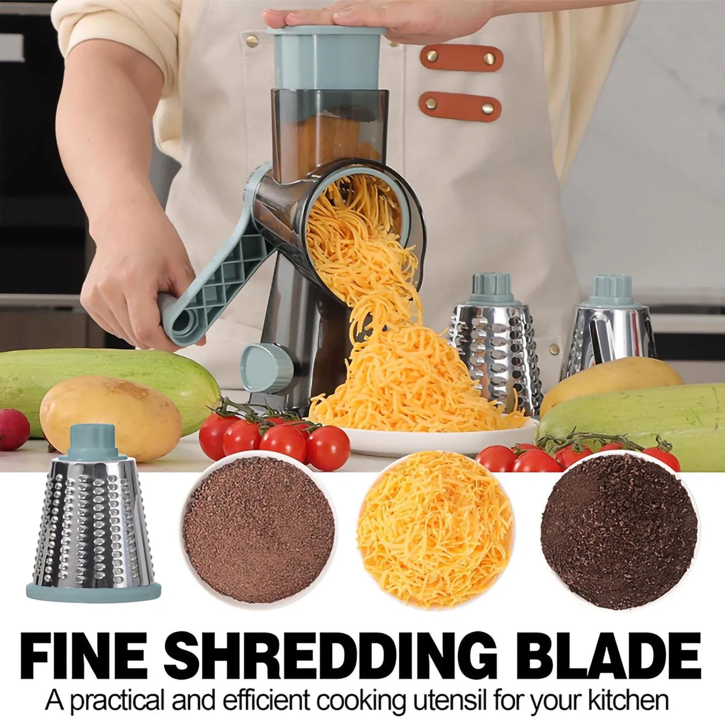 3 in 1 Cheese Grater - Fast Food Prep Tool