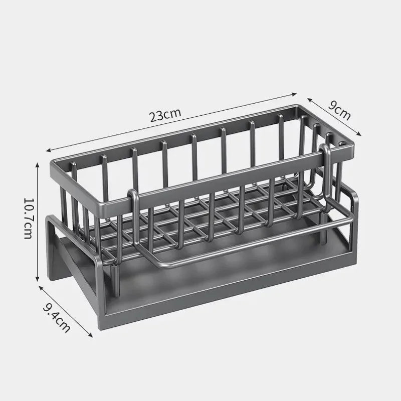 Kitchen Spice Storage Shelf with Drainage | Tap-Mounted Rack