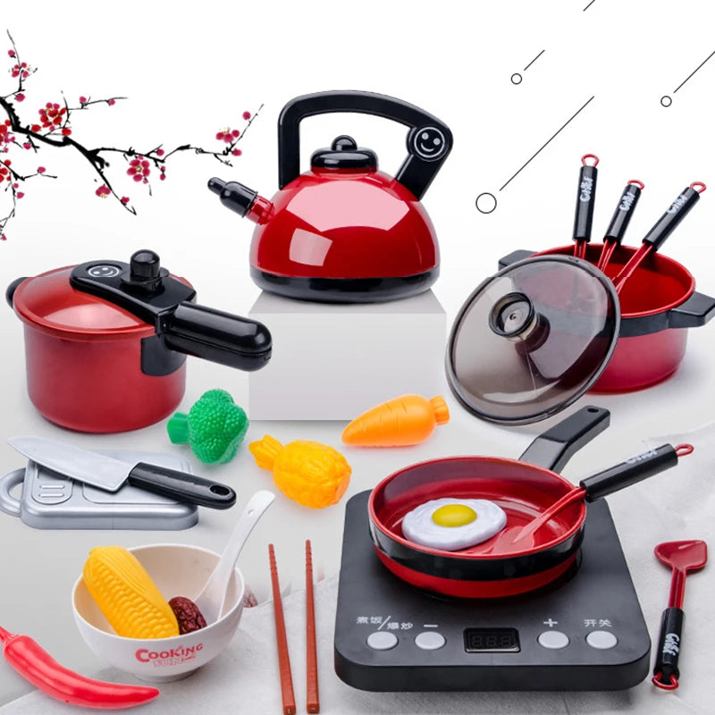 Kitchen Toy Set for Kids | Pretend Play Cooking Utensils
