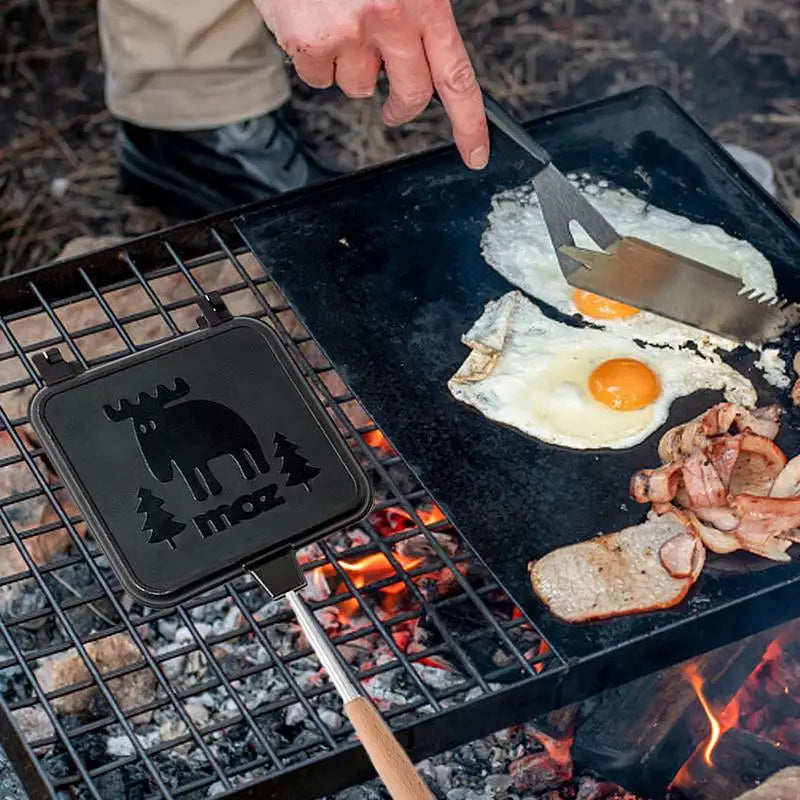Portable Camping Sandwich Maker - Double Sided Toaster