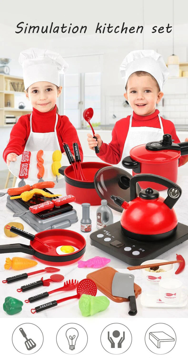 Kitchen Toy Set for Kids | Pretend Play Cooking Utensils