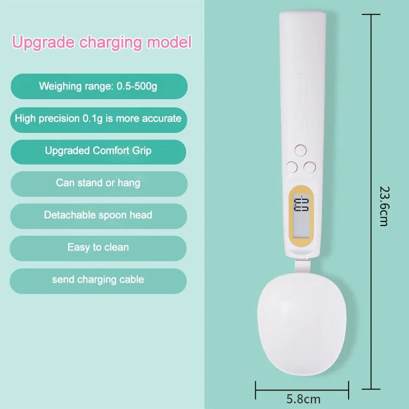 Digital Spoon Kitchen Scale | 500g 0.1g USB Rechargeable