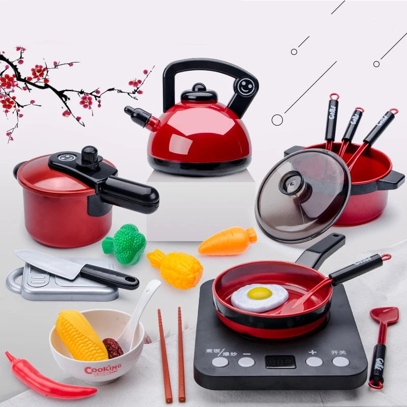 Kitchen Toy Set for Kids | Pretend Play Cooking Utensils