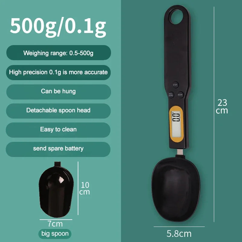 Digital Spoon Kitchen Scale | 500g 0.1g USB Rechargeable