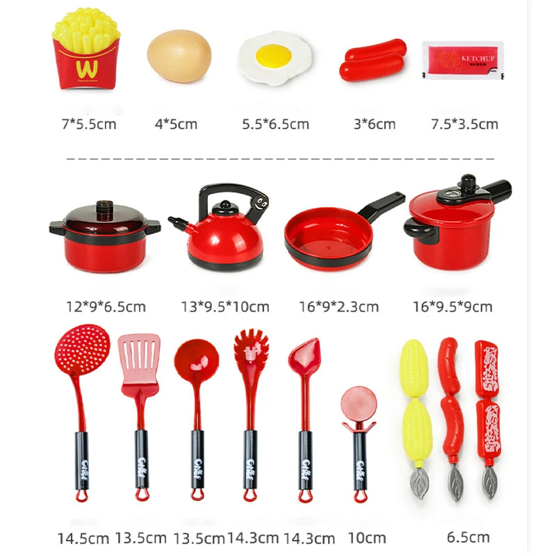 Kitchen Toy Set for Kids | Pretend Play Cooking Utensils
