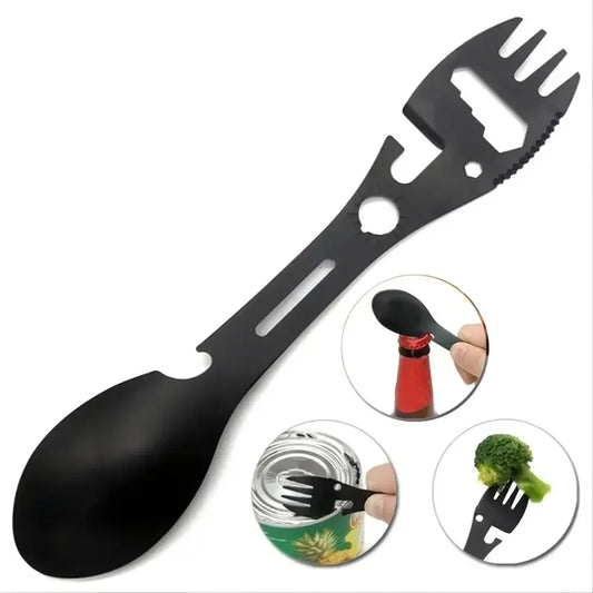 outdoor SurvivorPro 3-in-1 Outdoor Fork Spoon & Bottle Opener