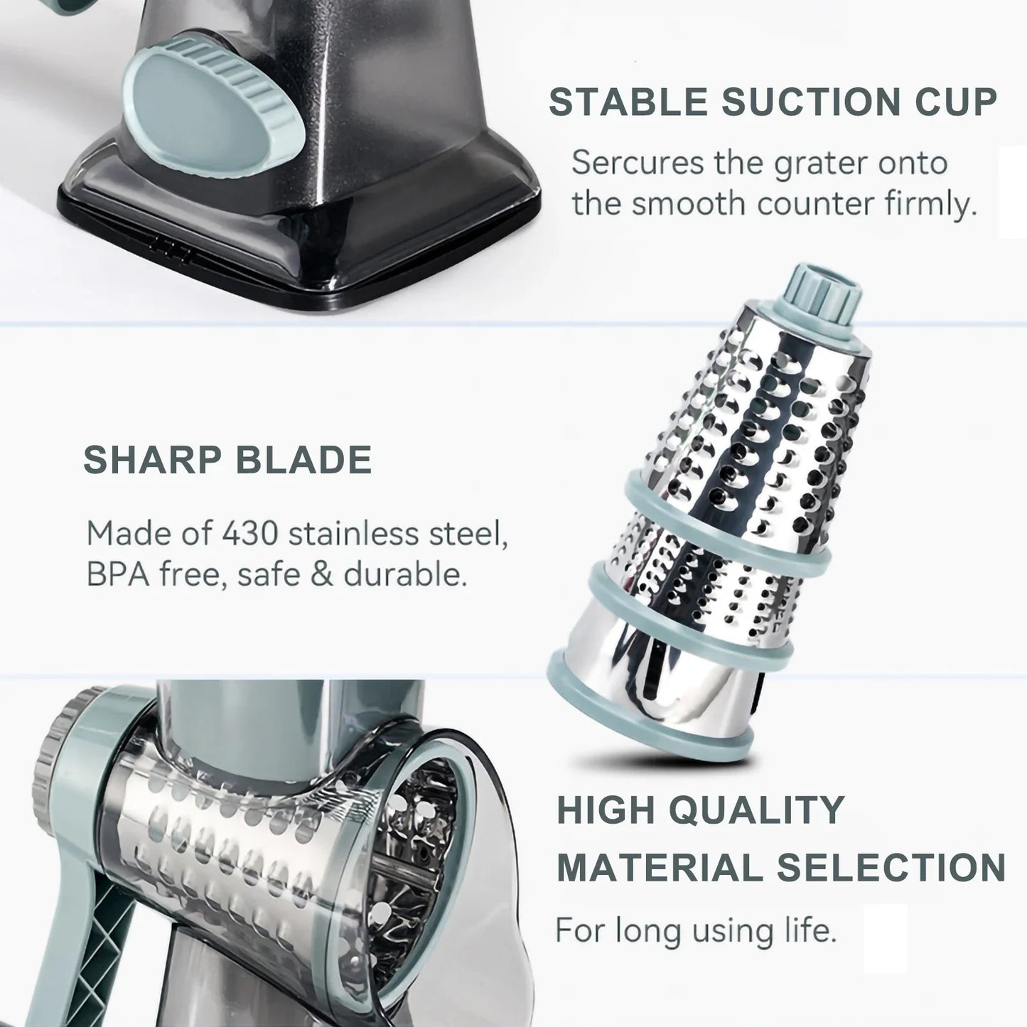 3 in 1 Cheese Grater - Fast Food Prep Tool