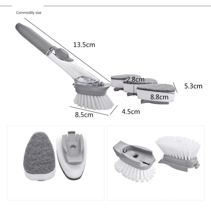 2-in-1 Dish Brush with Soap Dispense