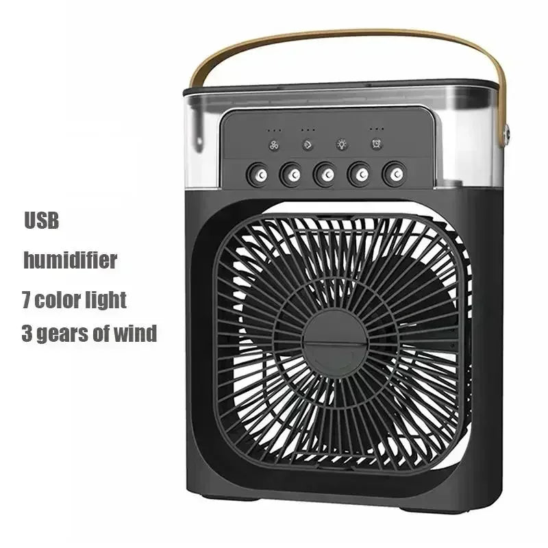 3-in-1 Mini Kitchen Air Cooler Fan – Portable AC, Humidifier & LED Light